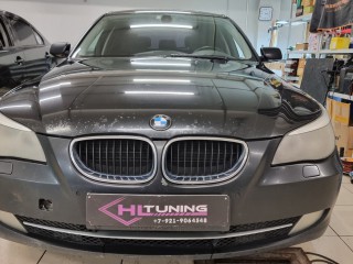 BMW 5 E61 установка светодиодных линз, замена стекол и бронирование фар (0)