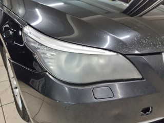 BMW 5 E61 установка светодиодных линз, замена стекол и бронирование фар (1)