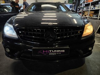 Mercedes-Benz W216 реставрация фар и покраска масок (5)
