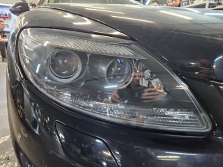Mercedes-Benz W216 реставрация фар и покраска масок (7)