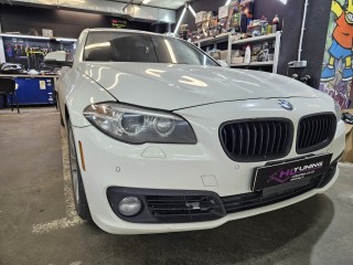 BMW 5 F10 замена линз на Aozoom K3, установка глазок, анти-хром масок фар, броня (0)