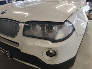 BMW X3 F25 замена линз на bi-led StatLight A6, ремонт и бронирование стёкол фар (4)