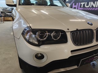 BMW X3 F25 замена линз на bi-led StatLight A6, ремонт и бронирование стёкол фар (15)