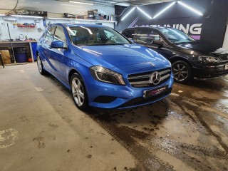 Mercedes-Benz A-class замена линз на Bi-led, химчистка салона и полировка кузова (0)