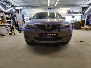 Mazda 3 замена линз на Aozoom A10, шлифовка и бронирование фар (4)