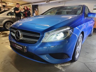 Mercedes-Benz A-class замена линз на Bi-led, химчистка салона и полировка кузова (20)