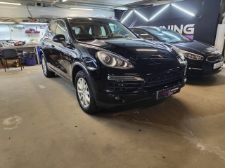 Porshe Cayenne замена линз на Aozoom K3 Dragon Knight, покраска масок и бронирование фар (1)