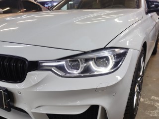 BMW F30 анти-хром масок фар, замена корпуса левой фары, ремонт ангельских глаз (4)