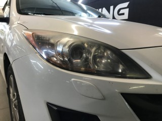 Mazda 3 чистка фар, установка диодных ламп (0)