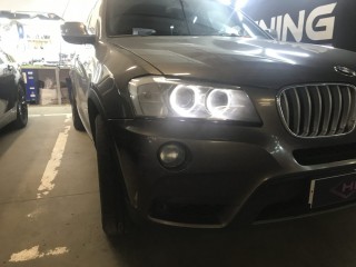 BMW X3 ремонт ангельских глаз (3)