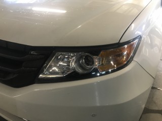 Honda Odyssey замена линз на Bi-Led Statlight A4, установка ламп ДХО/поворот (4)