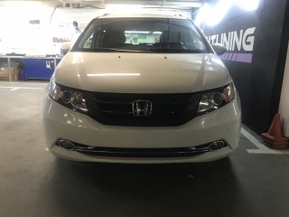 Honda Odyssey замена линз на Bi-Led Statlight A4, установка ламп ДХО/поворот (5)