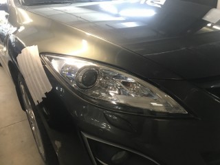 Mazda 6 установка светодиодных линз Aozoom A12 (5)