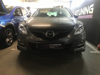 Mazda 6 установка светодиодных линз Aozoom A12 (3)
