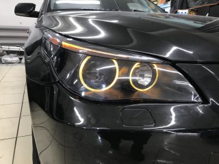 BMW 5 E60 замена линз и восстановление фар (8)