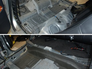 Toyota Camry шумоизоляция пола и колесных арок (0)