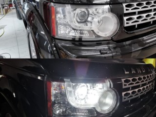 Land Rover Discovery замена штатного Bi-ксенона на светодиодные Bi-led линзы (1)