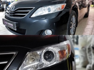 Toyota Camry замена ксеноновых линз на светодиодные Aozoom A3 Max (1)