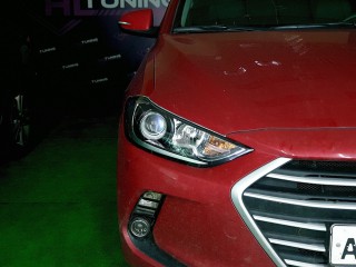 Hyundai Elantra установка LED линз (5)